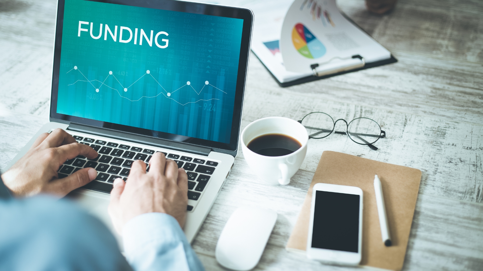 Funding screen on a laptop