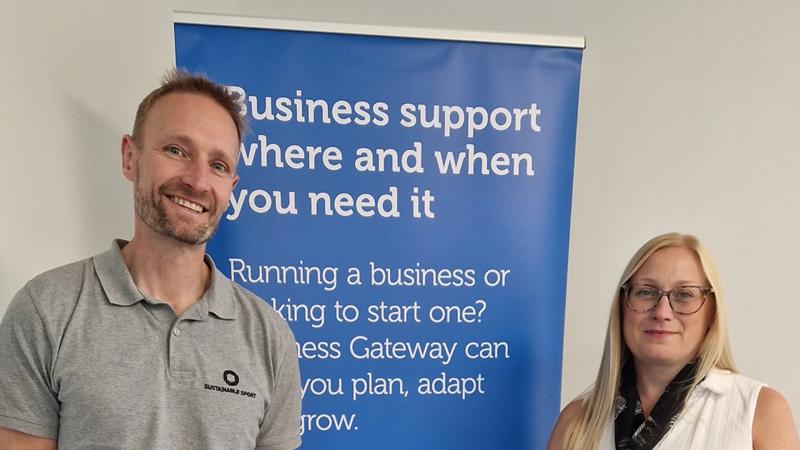  Paul Stark who founded Livingston-based Sustainable Sport, and Claire McGurk, founder of Canine Bodywork Clinic