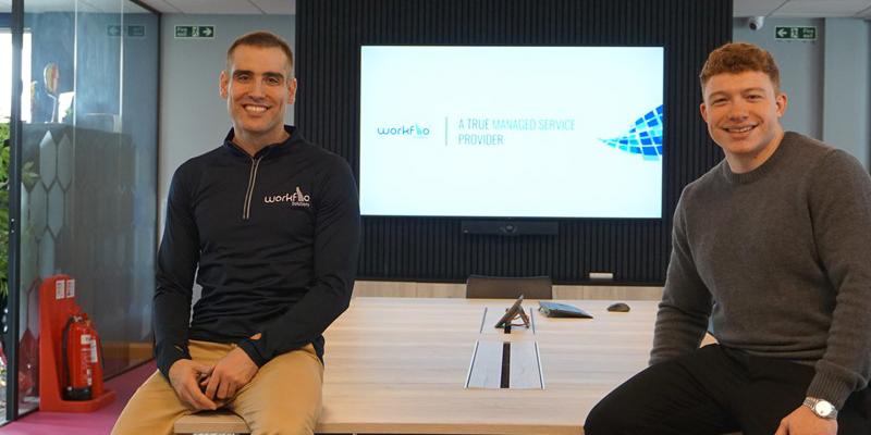 Incovo CEO, Chris Thomas with Workflo Solutions Managing Director, Michael Field.