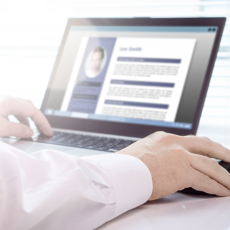 A person doing a Job Search