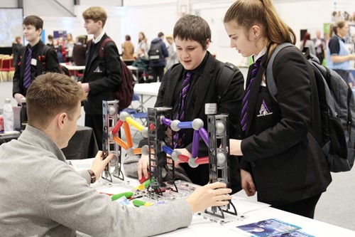 Students at a careers fair